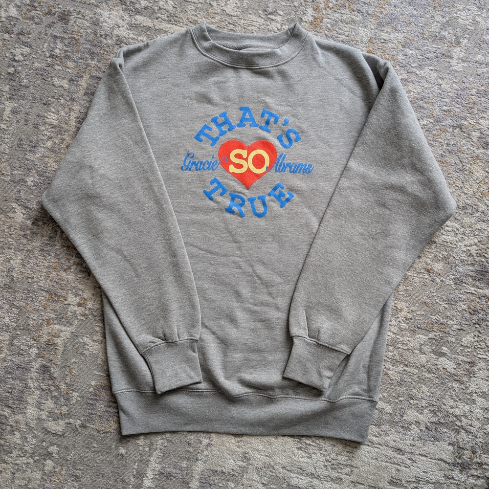 Gracie Abrams That's So True Crewmeck Sweatshirt Size Small NEW